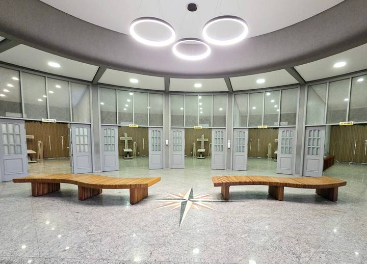 Hall de acesso às salas de velório